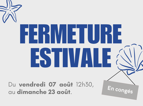 Fermeture estivale – NTD France